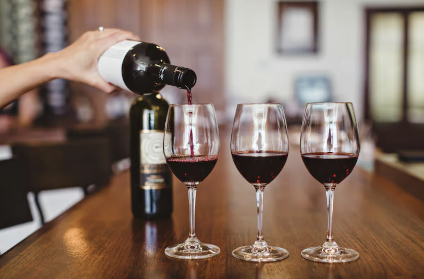 Wine Flight at The Welsh Rabbit Fort Collins, CO
